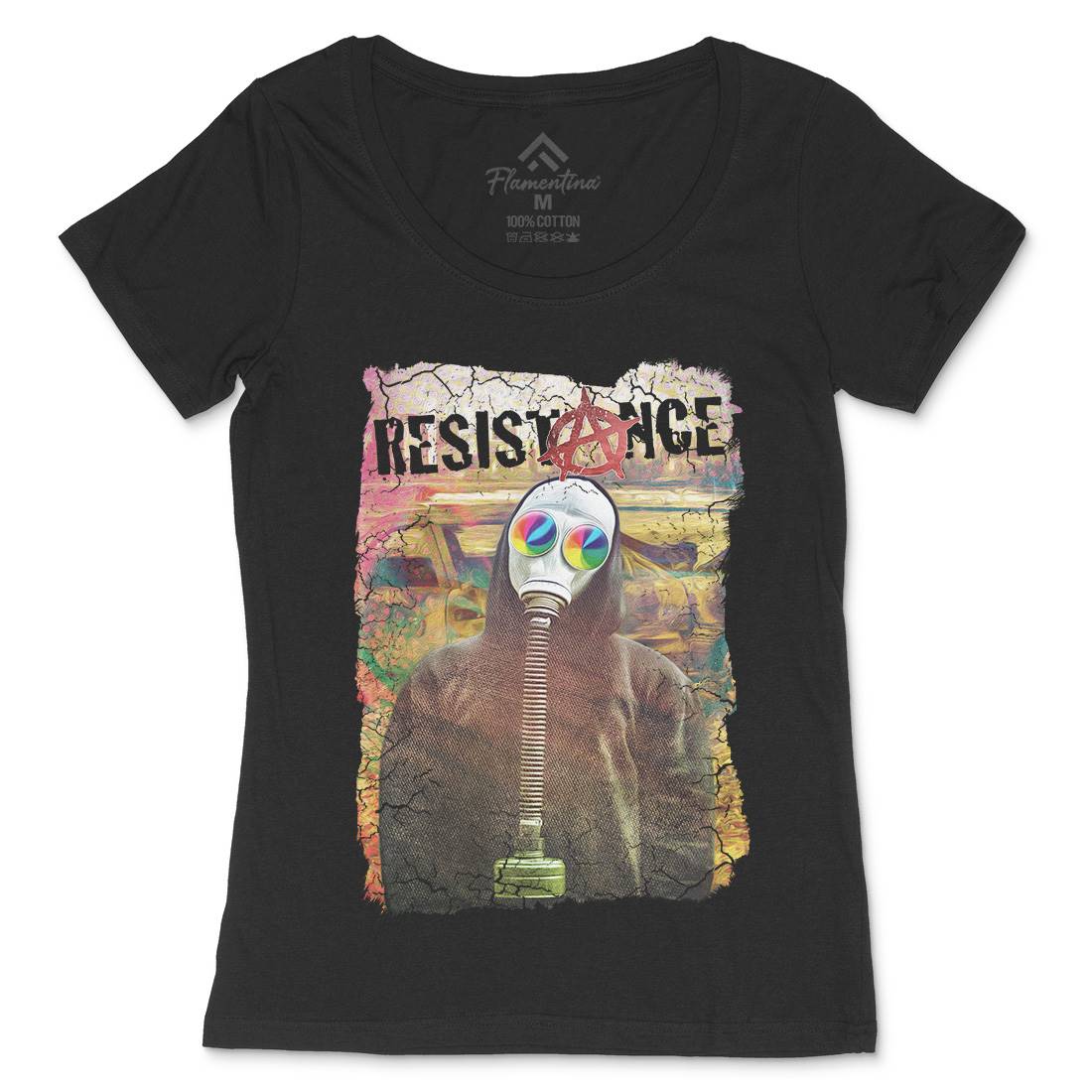 Resistance Womens Scoop Neck T-Shirt Illuminati A898