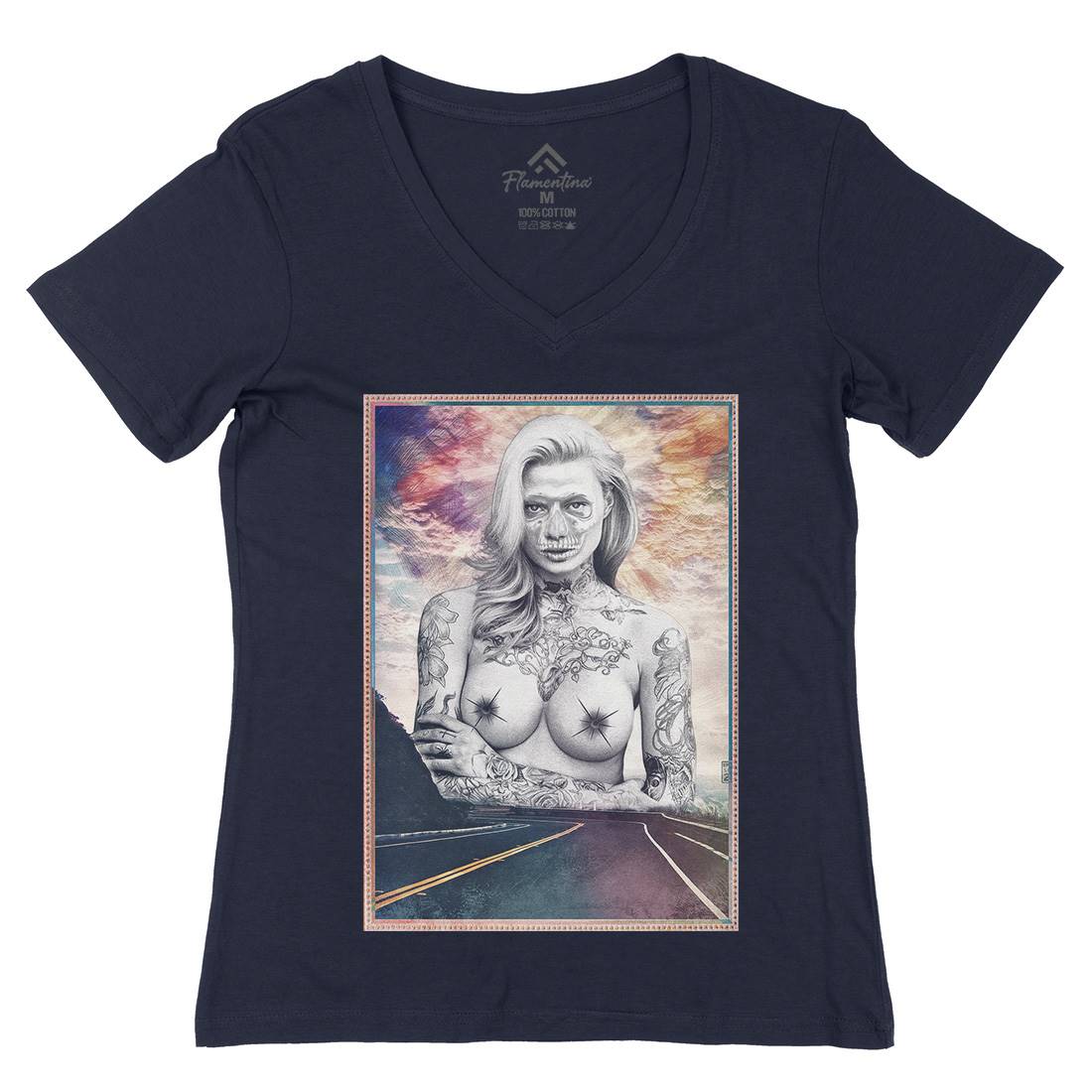 San Francisco Thing Womens Organic V-Neck T-Shirt Art A900