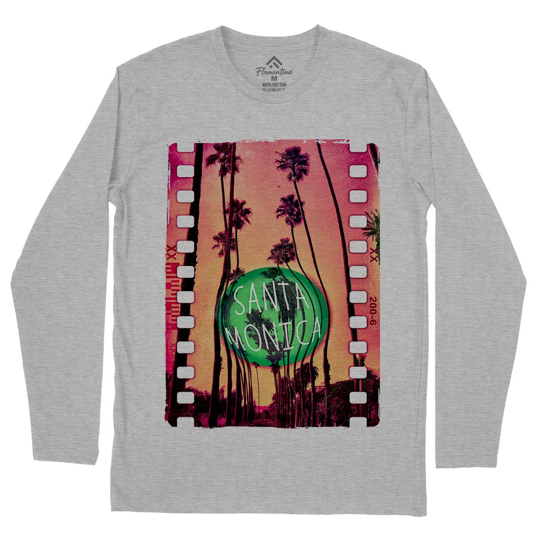 Santa Monica Mens Long Sleeve T-Shirt Art A901