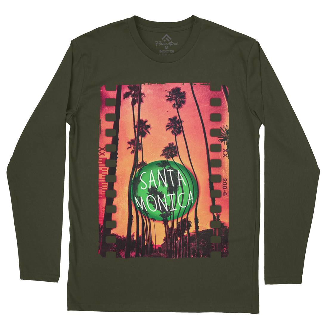 Santa Monica Mens Long Sleeve T-Shirt Art A901