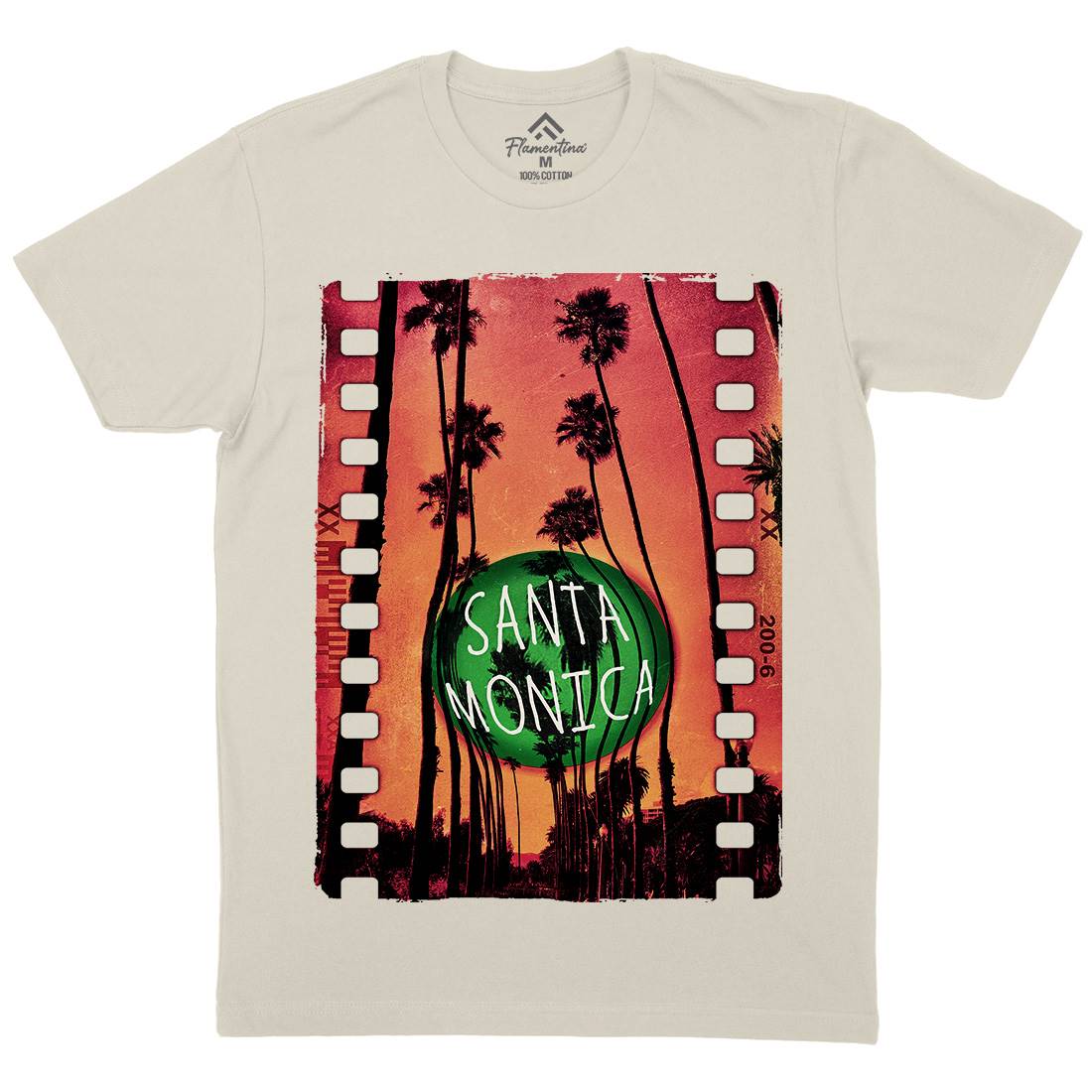 Santa Monica Mens Organic Crew Neck T-Shirt Art A901