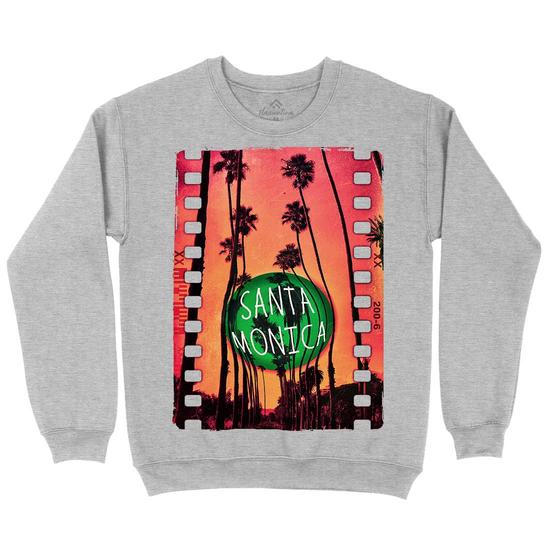 Santa Monica Mens Crew Neck Sweatshirt Art A901