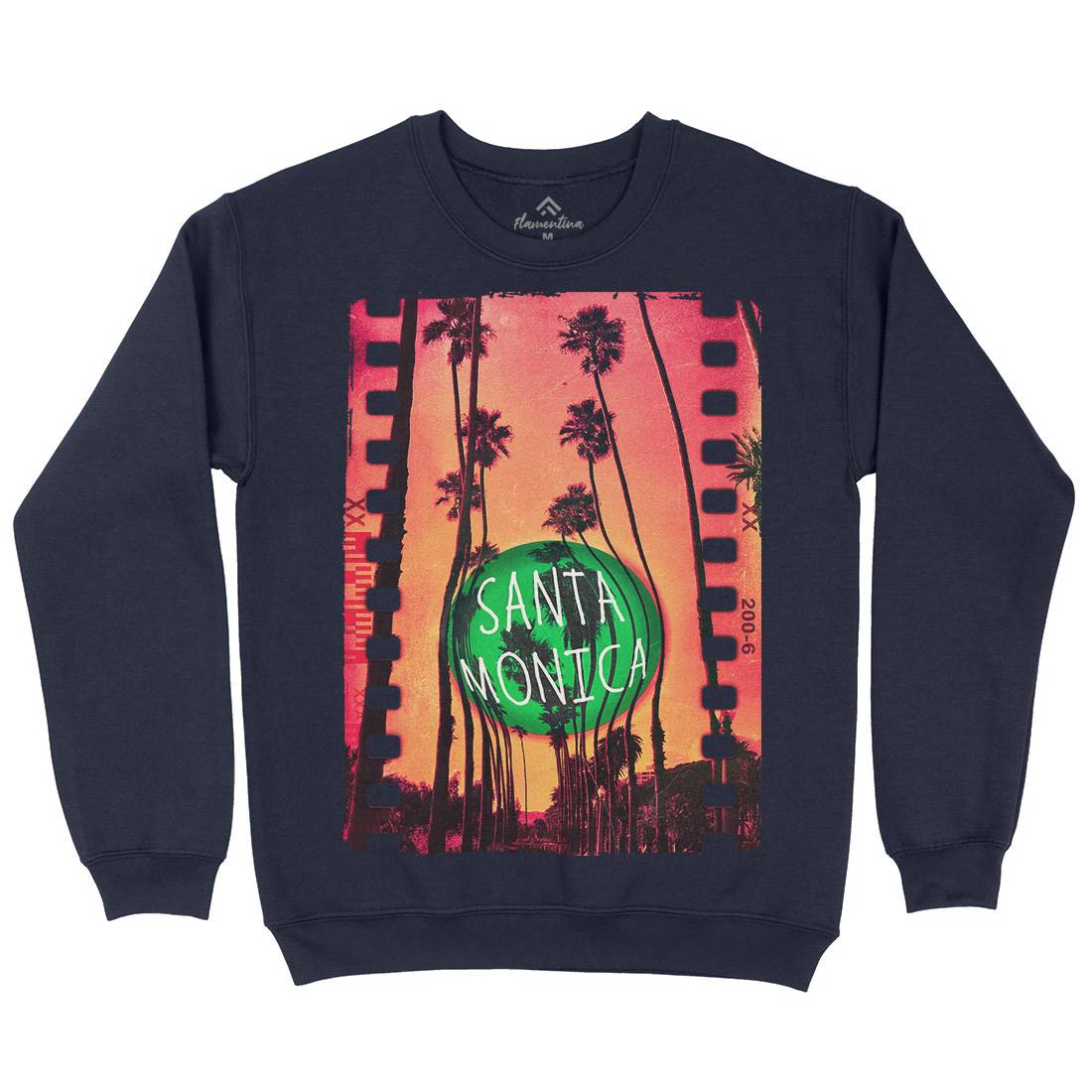Santa Monica Mens Crew Neck Sweatshirt Art A901