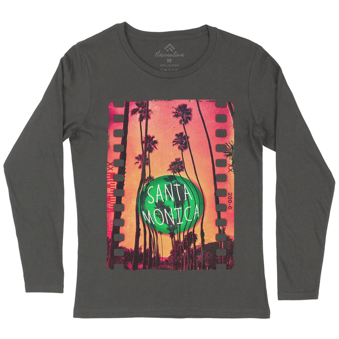 Santa Monica Womens Long Sleeve T-Shirt Art A901