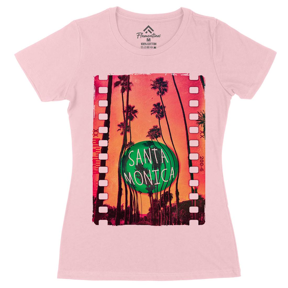 Santa Monica Womens Organic Crew Neck T-Shirt Art A901