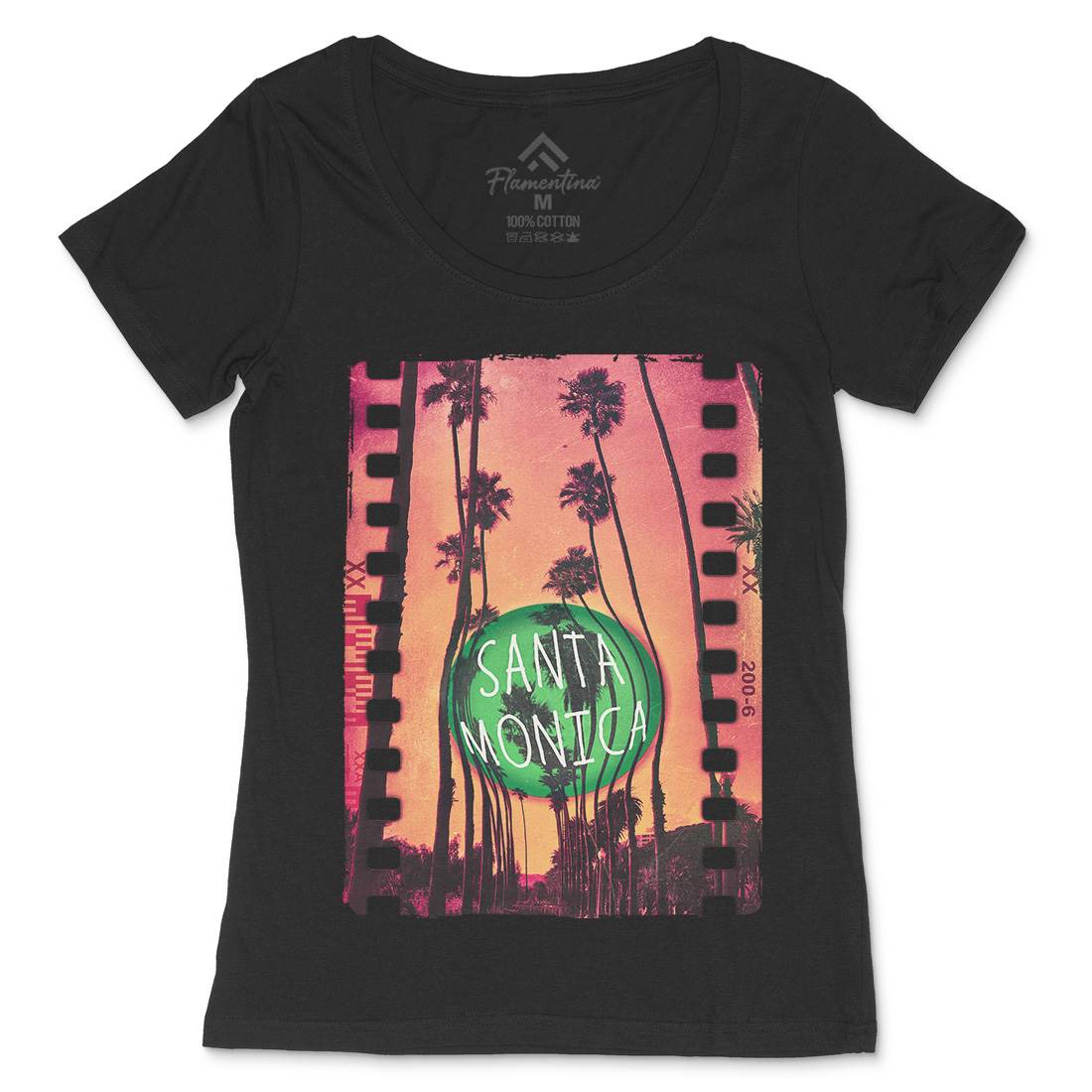 Santa Monica Womens Scoop Neck T-Shirt Art A901