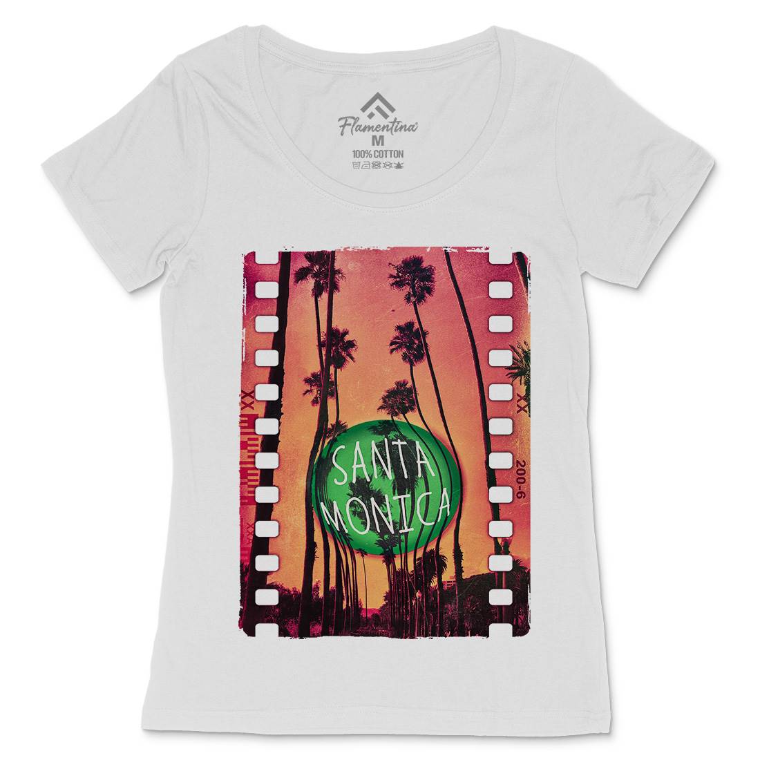 Santa Monica Womens Scoop Neck T-Shirt Art A901