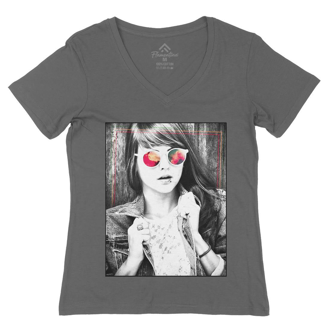 Seeing Is Believing Womens Organic V-Neck T-Shirt Art A904