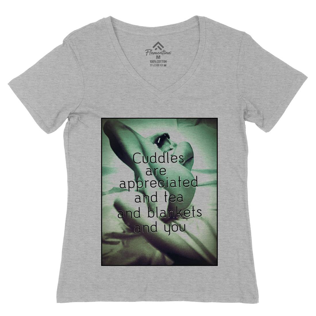 Serious Stuff Womens Organic V-Neck T-Shirt Art A905