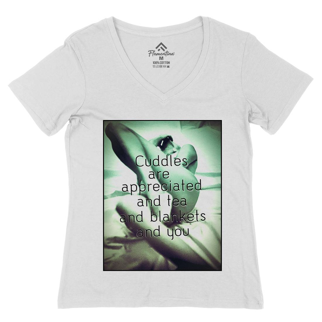 Serious Stuff Womens Organic V-Neck T-Shirt Art A905