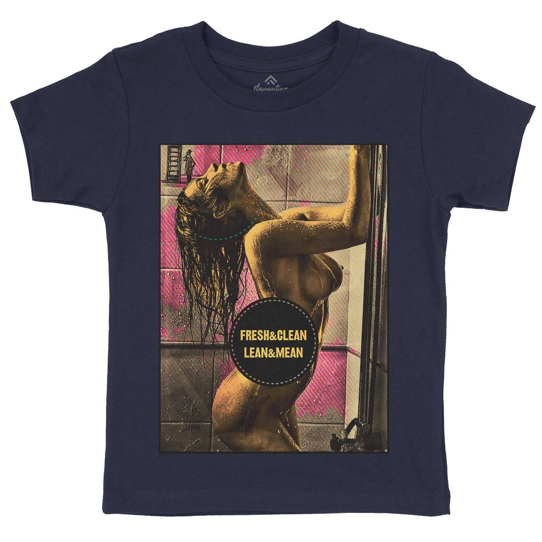 Shower Girl Kids Organic Crew Neck T-Shirt Art A908