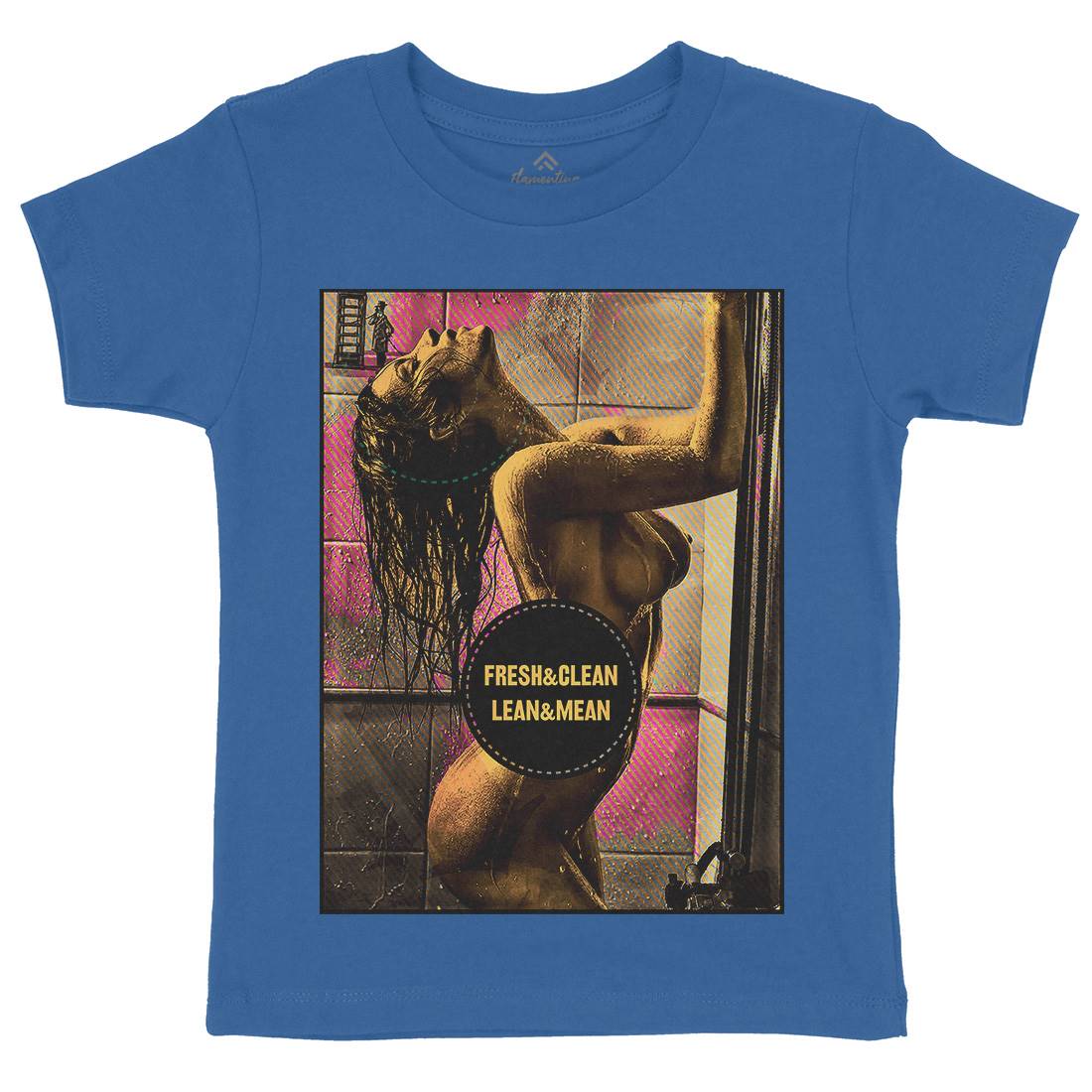 Shower Girl Kids Organic Crew Neck T-Shirt Art A908