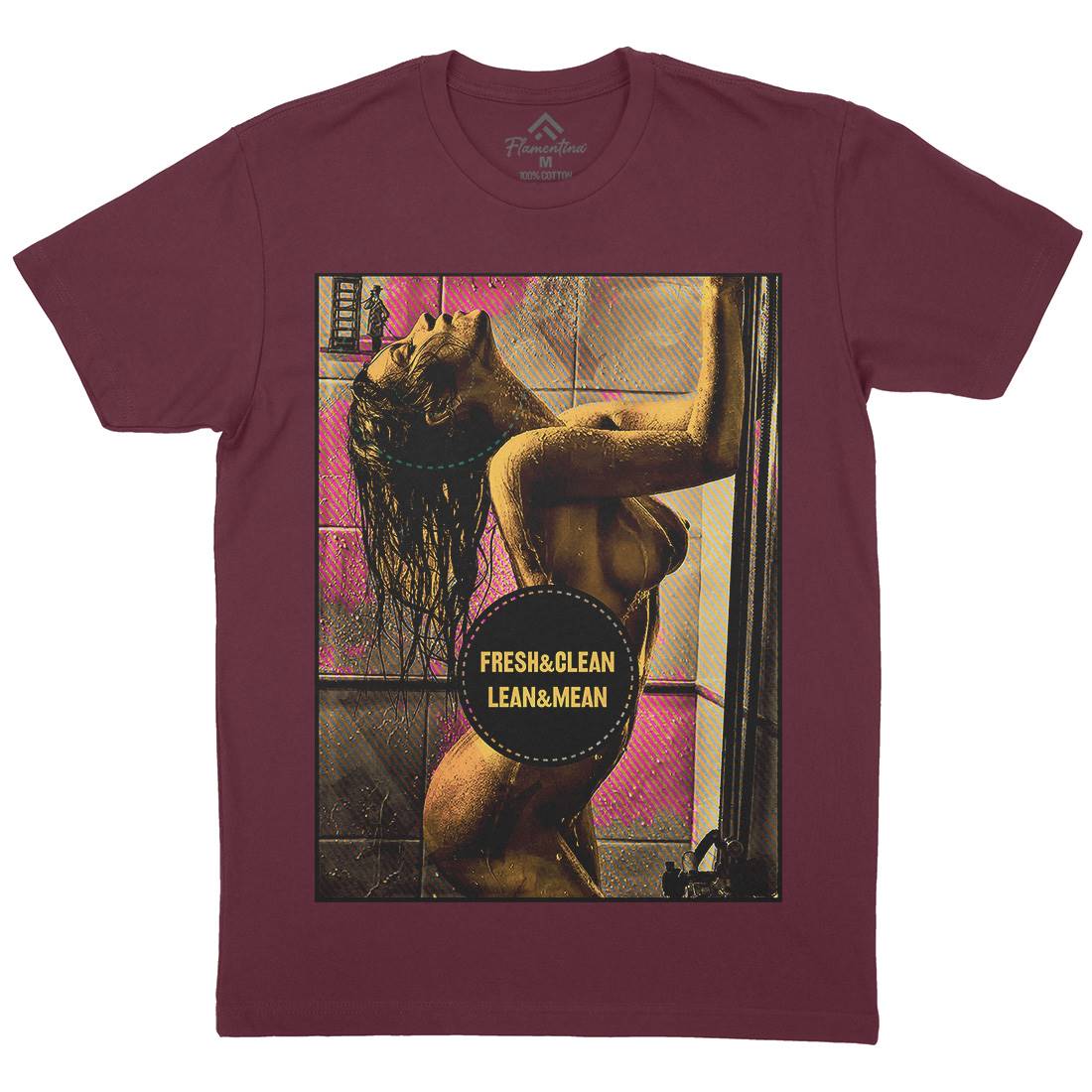 Shower Girl Mens Crew Neck T-Shirt Art A908
