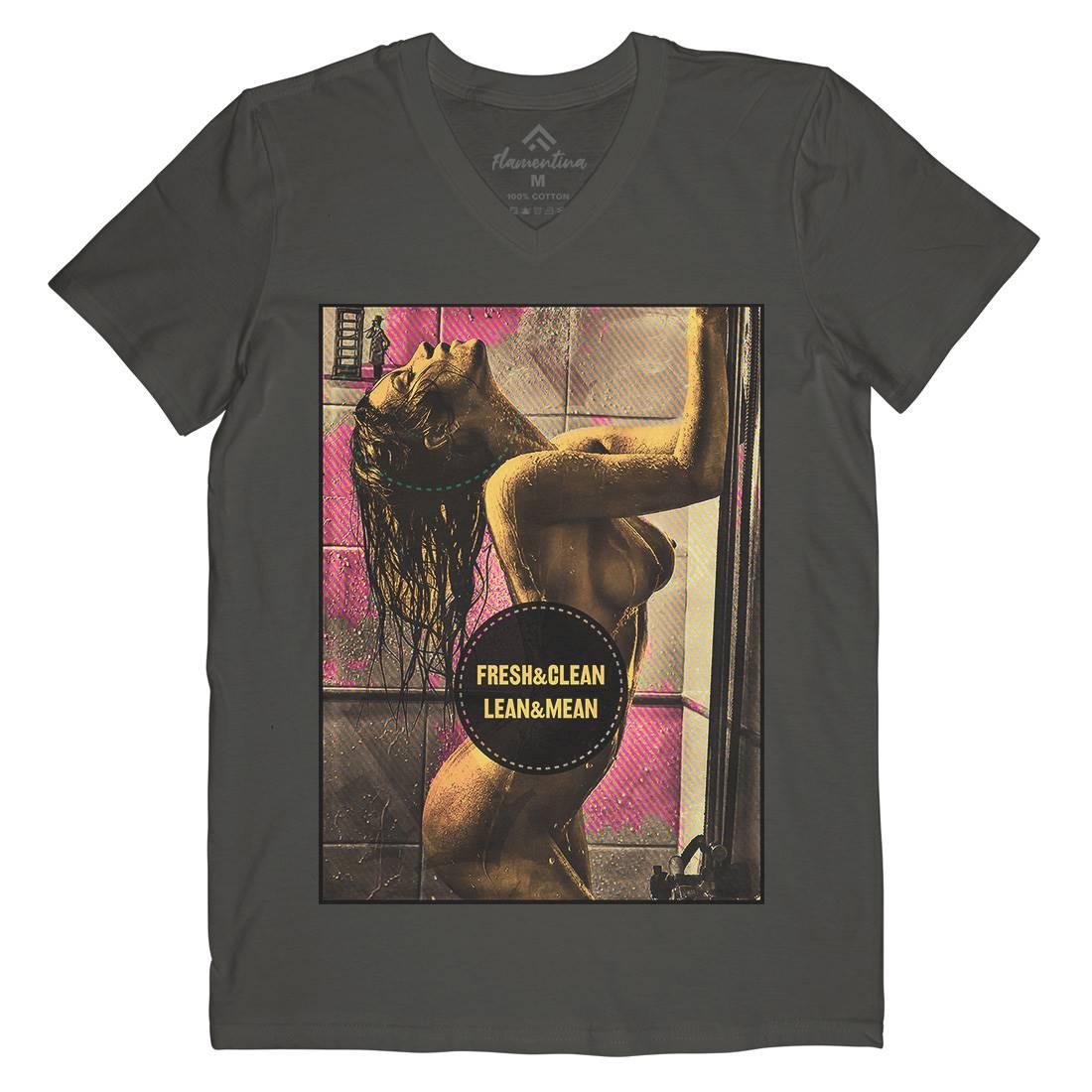 Shower Girl Mens V-Neck T-Shirt Art A908