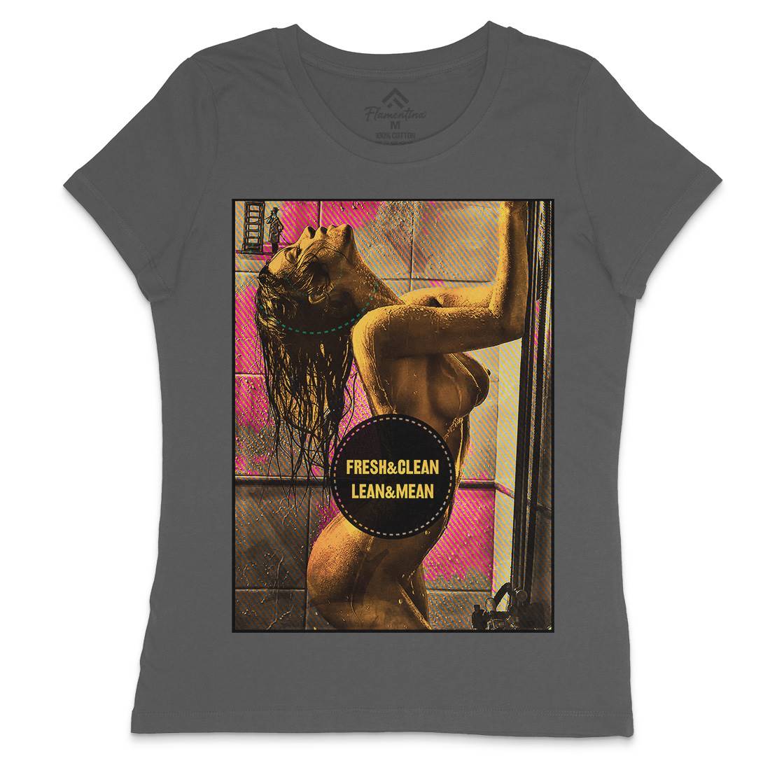 Shower Girl Womens Crew Neck T-Shirt Art A908