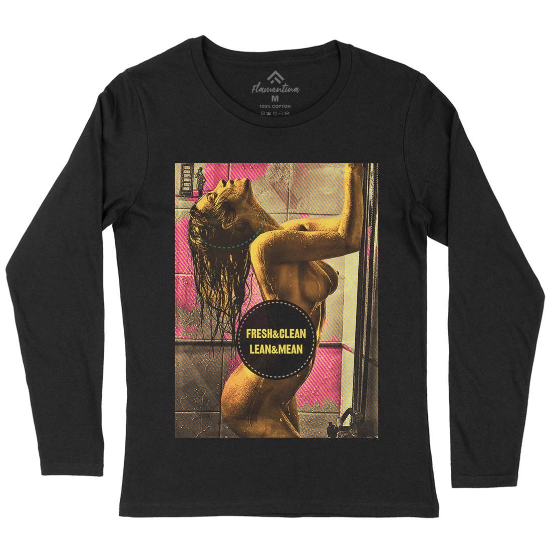Shower Girl Womens Long Sleeve T-Shirt Art A908