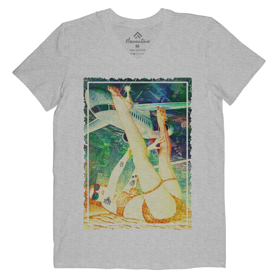Showgirl Mens Organic V-Neck T-Shirt Art A909