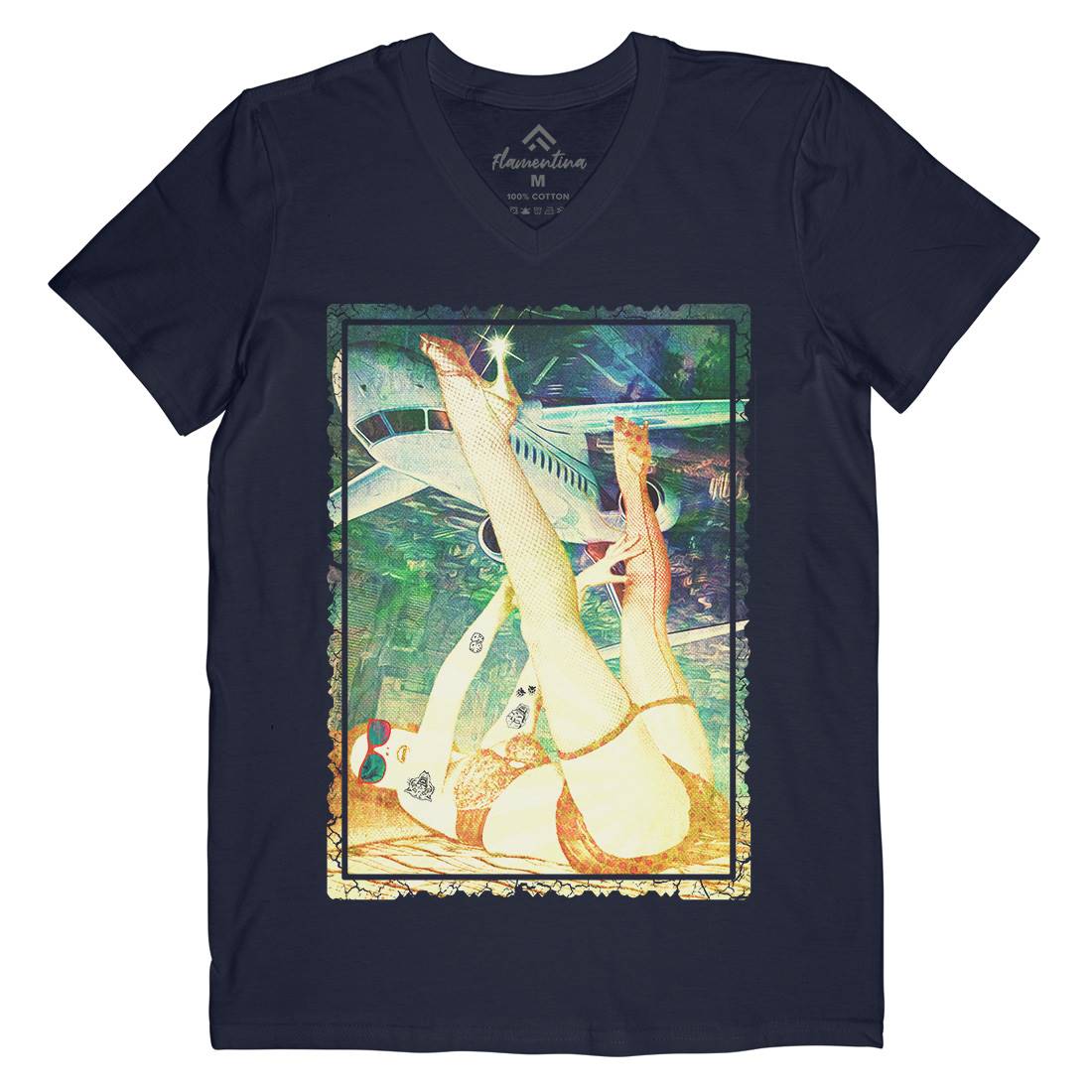 Showgirl Mens Organic V-Neck T-Shirt Art A909
