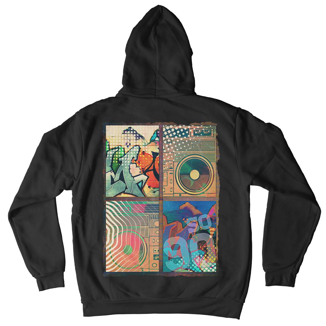 So 90&#39;s Mens Hoodie With Pocket Music A910