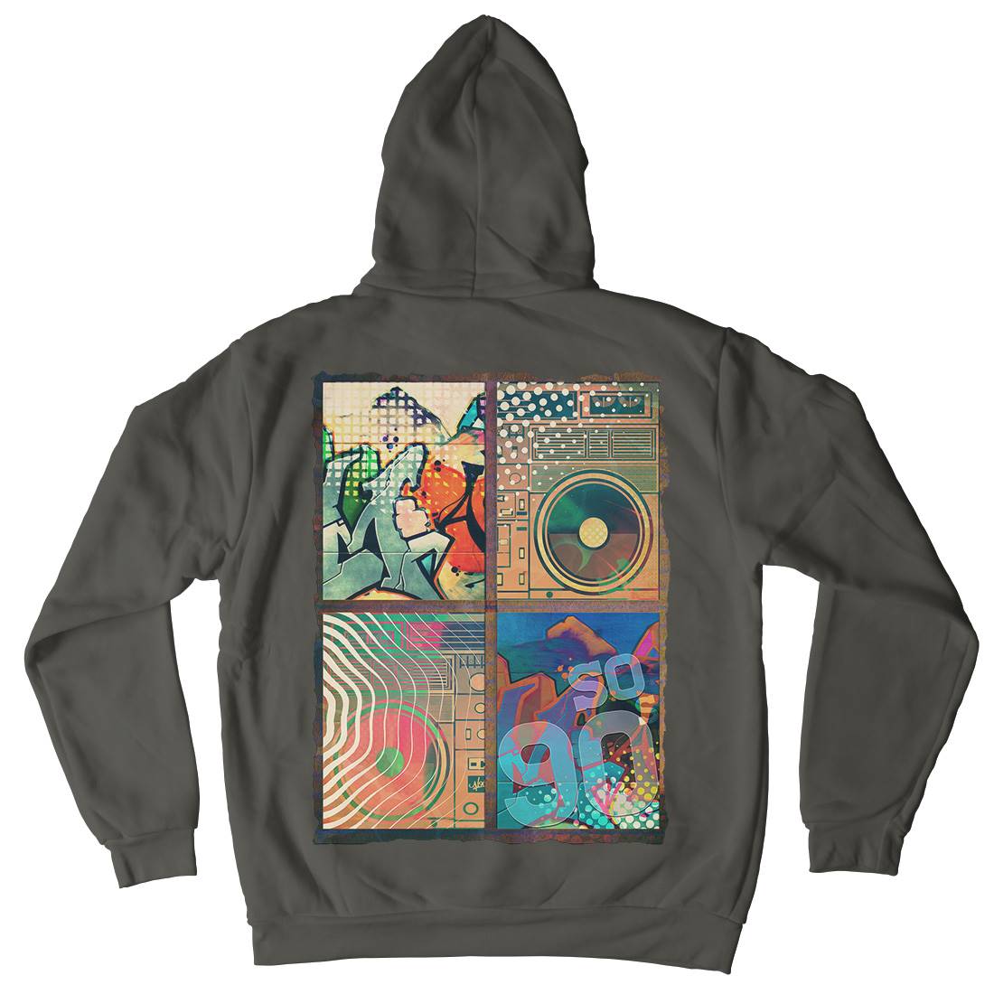 So 90&#39;s Mens Hoodie With Pocket Music A910