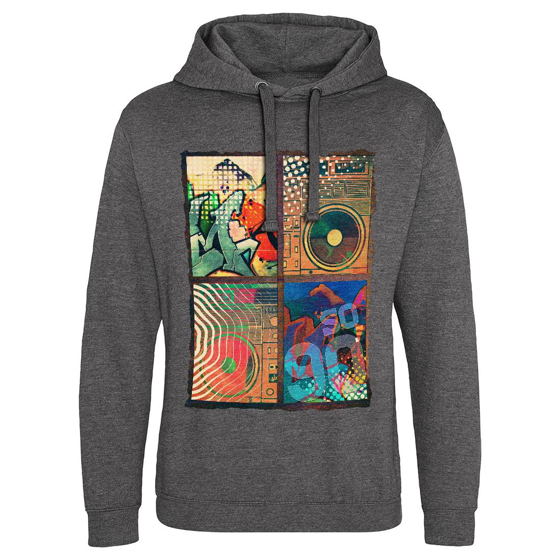 So 90&#39;s Mens Hoodie Without Pocket Music A910