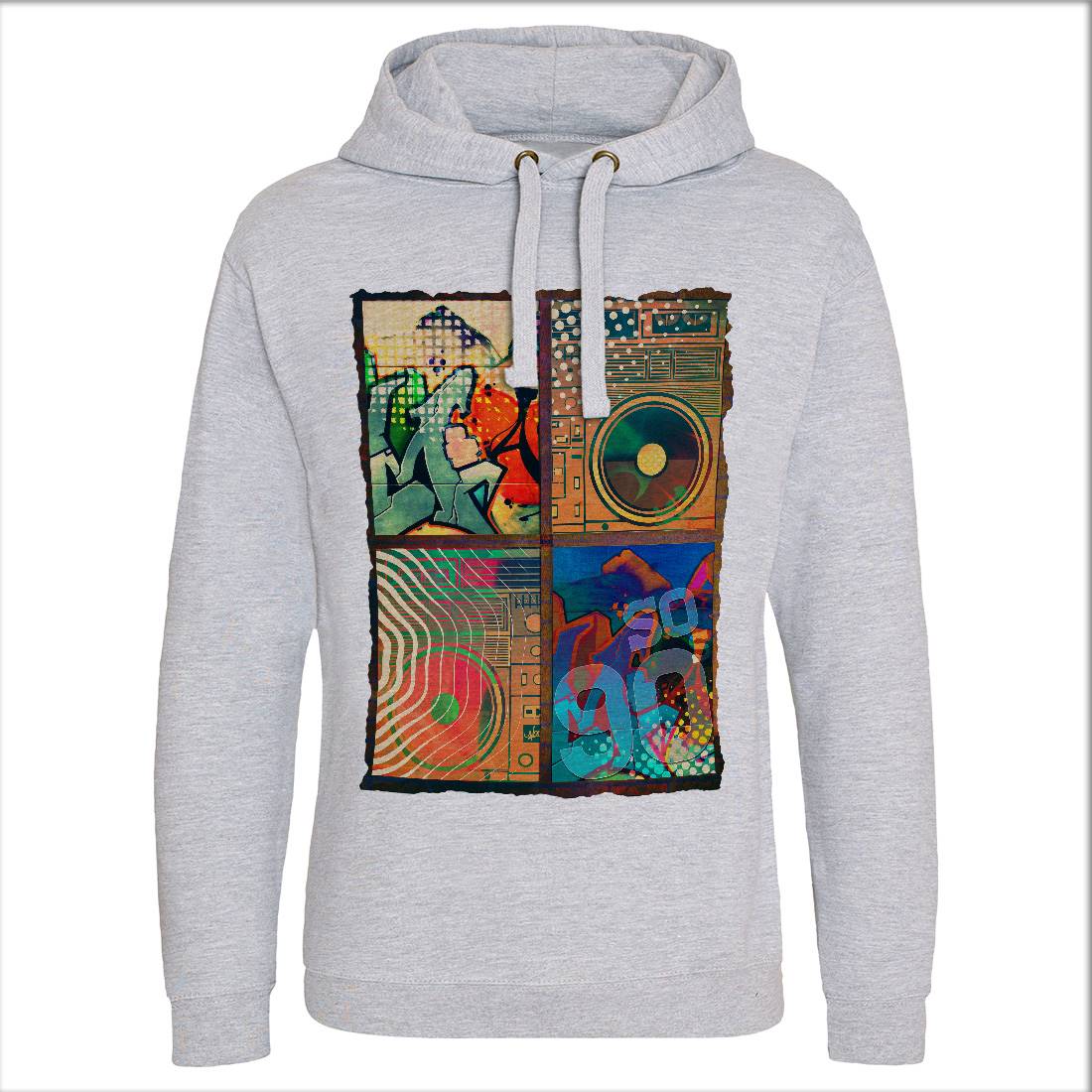 So 90&#39;s Mens Hoodie Without Pocket Music A910