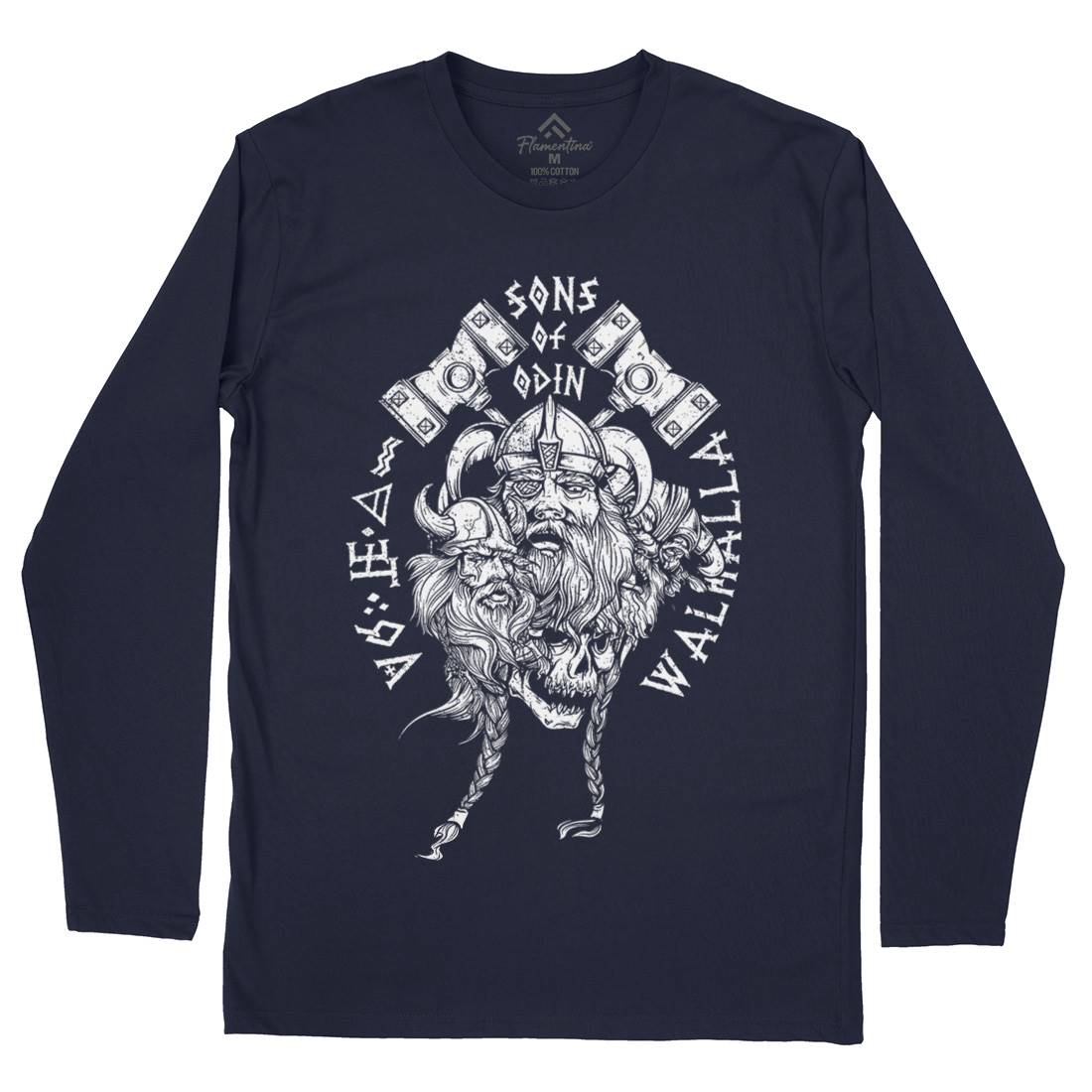 Sons Of Odin Mens Long Sleeve T-Shirt Warriors A911