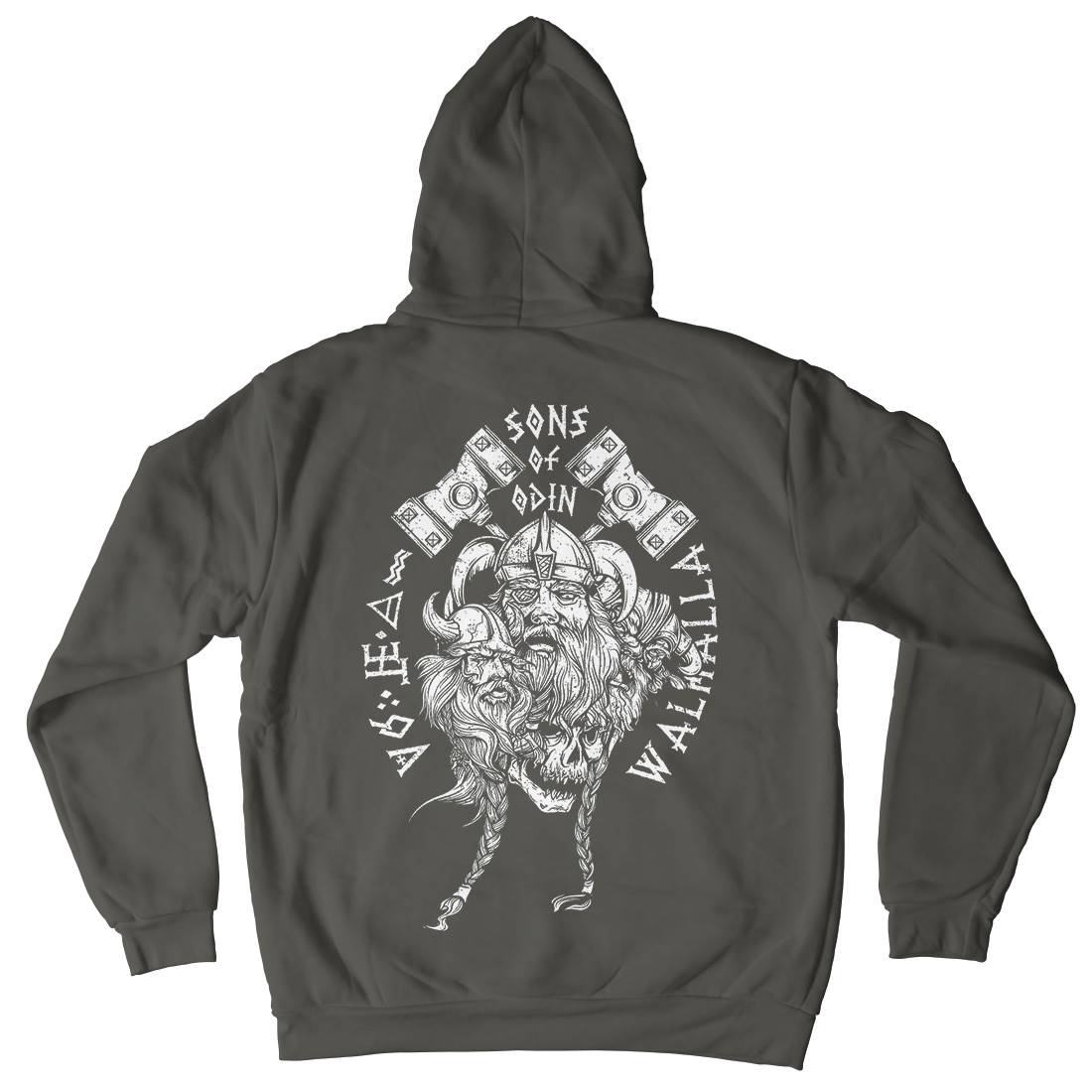 Sons Of Odin Mens Hoodie With Pocket Warriors A911
