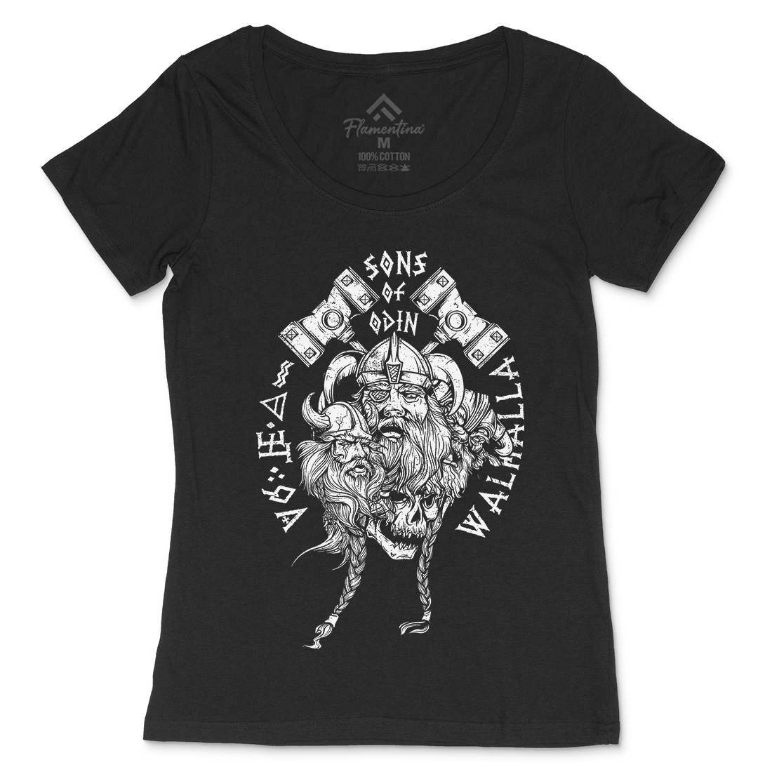 Sons Of Odin Womens Scoop Neck T-Shirt Warriors A911