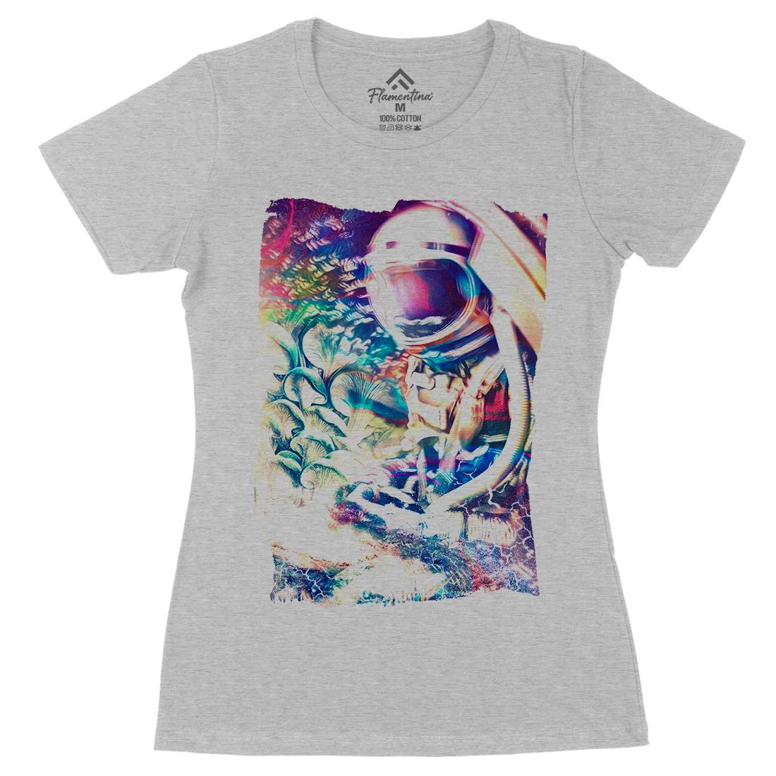 Space Trippin Womens Organic Crew Neck T-Shirt Drugs A912