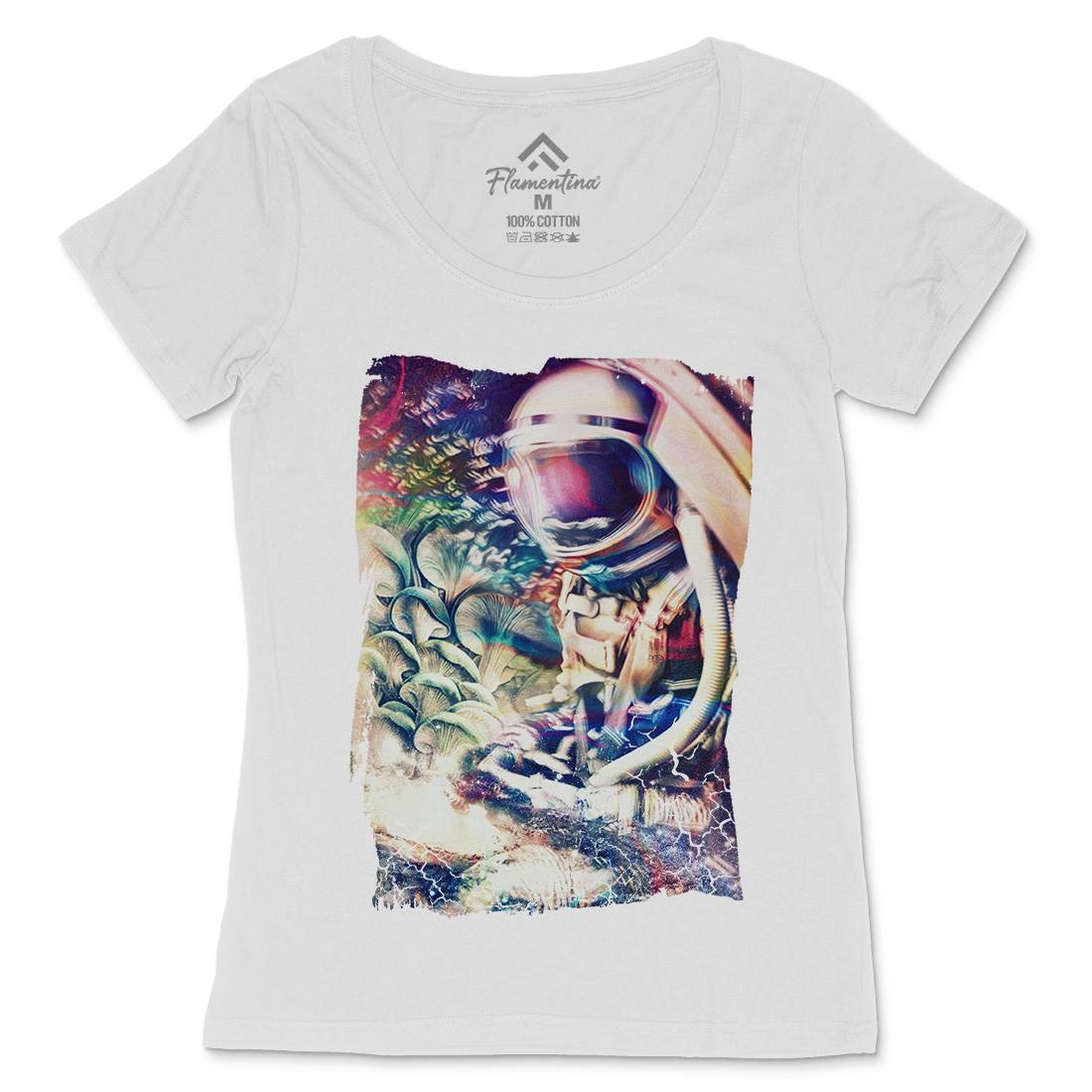 Space Trippin Womens Scoop Neck T-Shirt Drugs A912