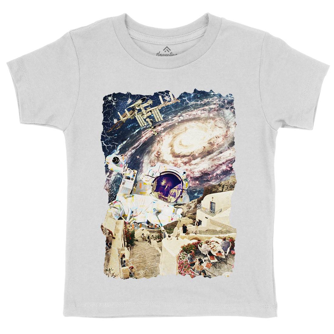 Stepped Out Kids Organic Crew Neck T-Shirt Space A914