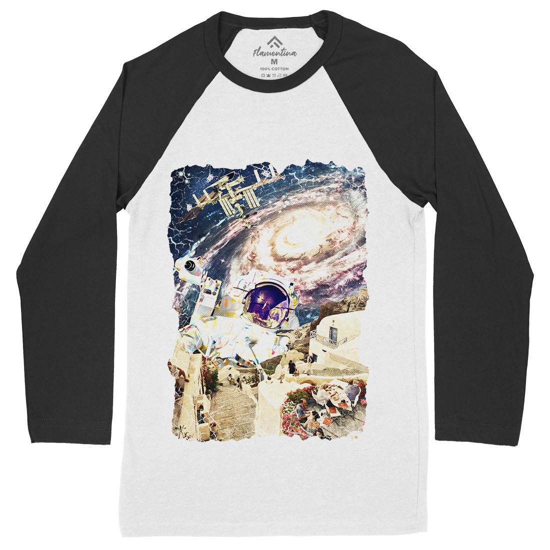 Stepped Out Mens Long Sleeve Baseball T-Shirt Space A914