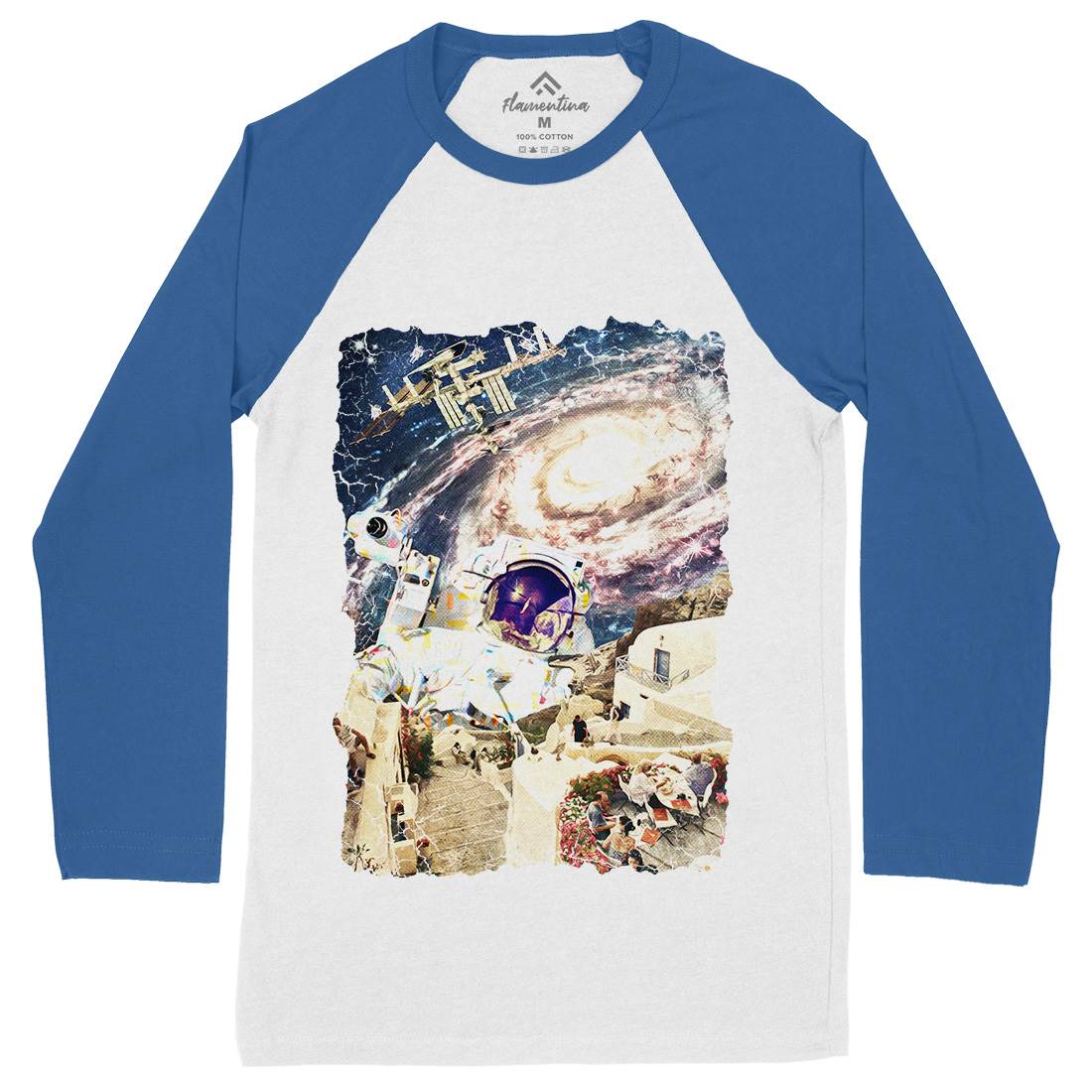 Stepped Out Mens Long Sleeve Baseball T-Shirt Space A914