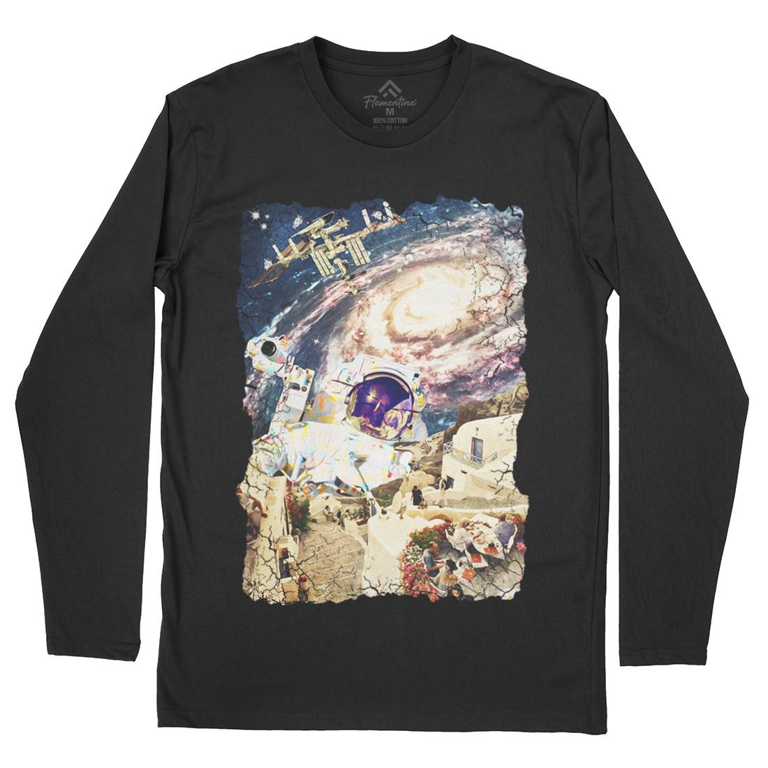 Stepped Out Mens Long Sleeve T-Shirt Space A914