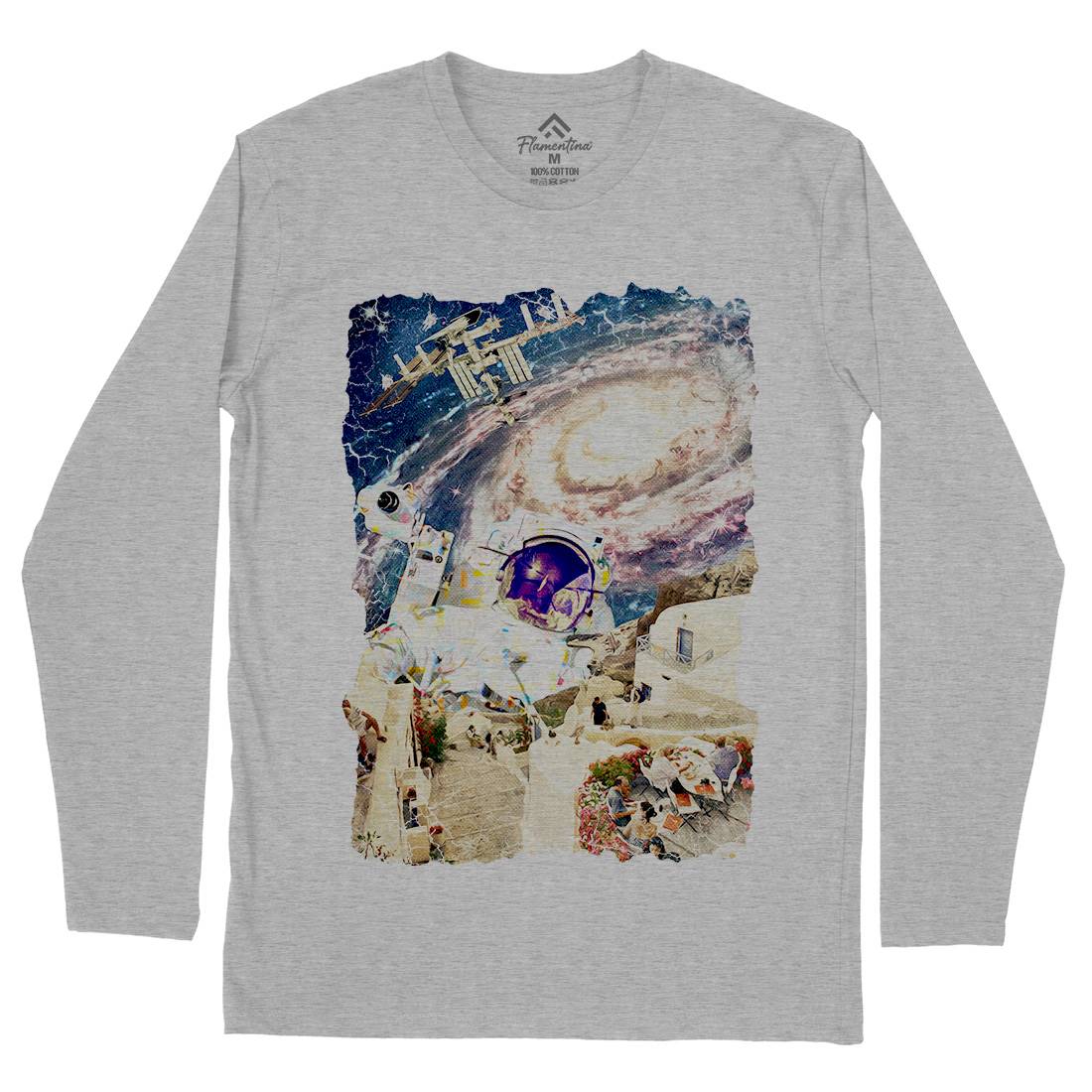 Stepped Out Mens Long Sleeve T-Shirt Space A914