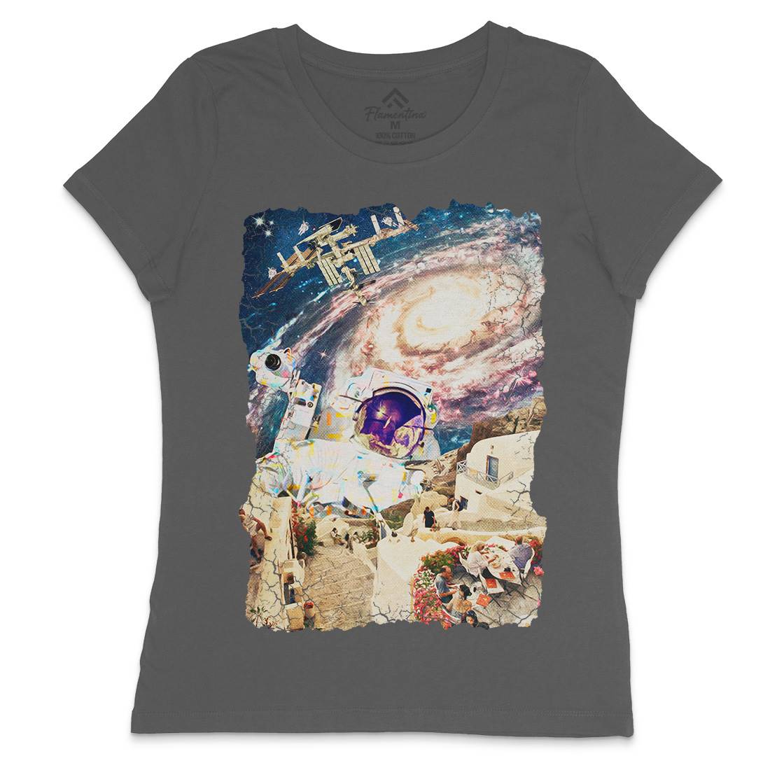 Stepped Out Womens Crew Neck T-Shirt Space A914