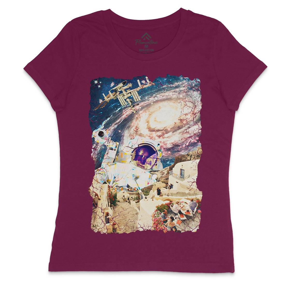 Stepped Out Womens Crew Neck T-Shirt Space A914