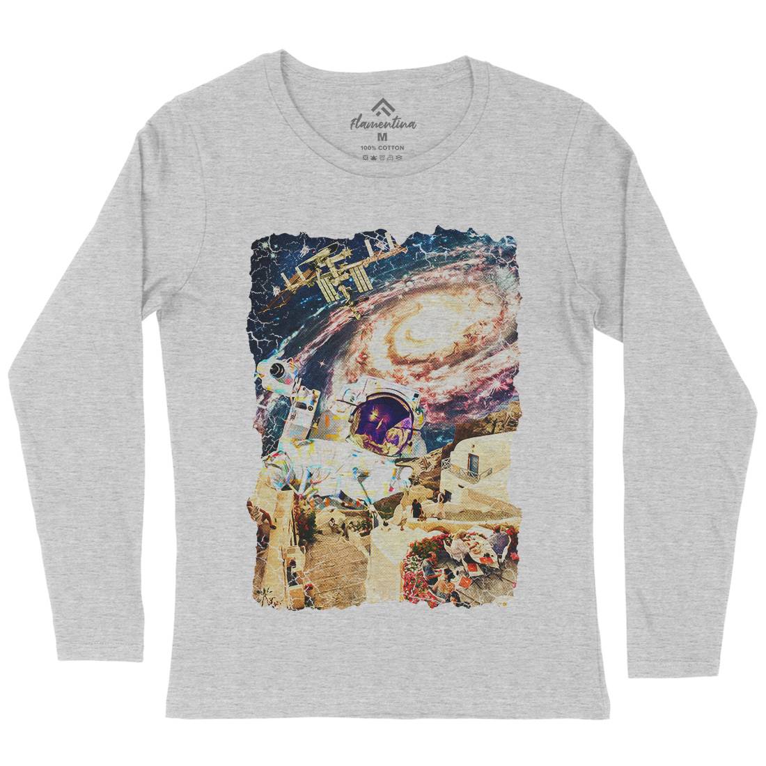 Stepped Out Womens Long Sleeve T-Shirt Space A914