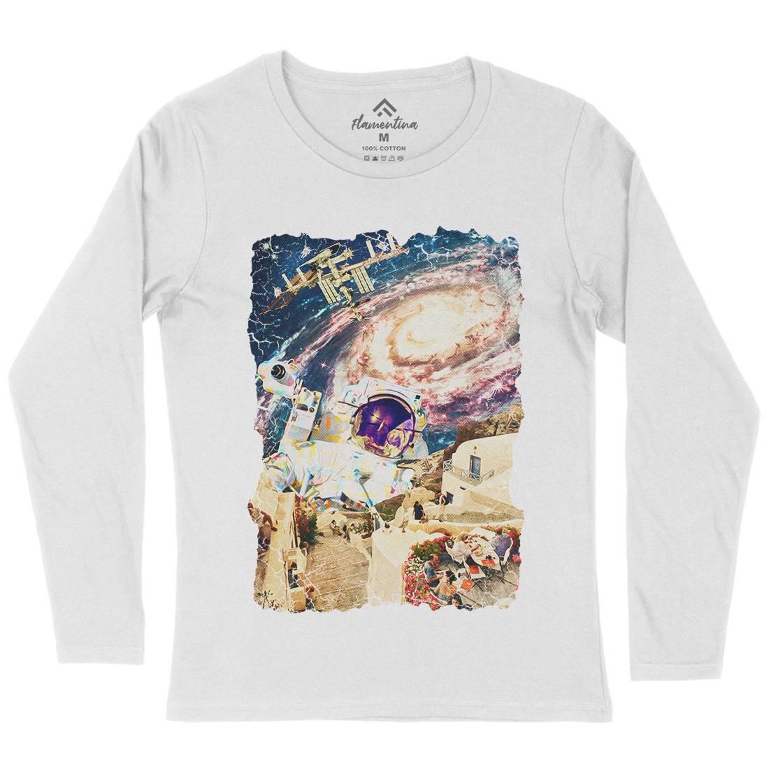Stepped Out Womens Long Sleeve T-Shirt Space A914