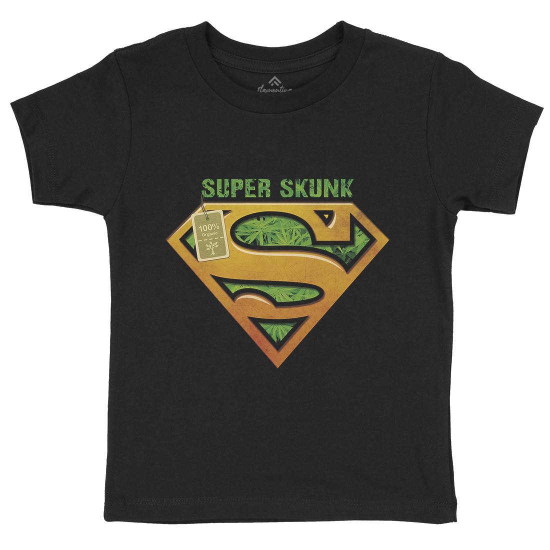 Super Organic Hero Kids Crew Neck T-Shirt Drugs A916