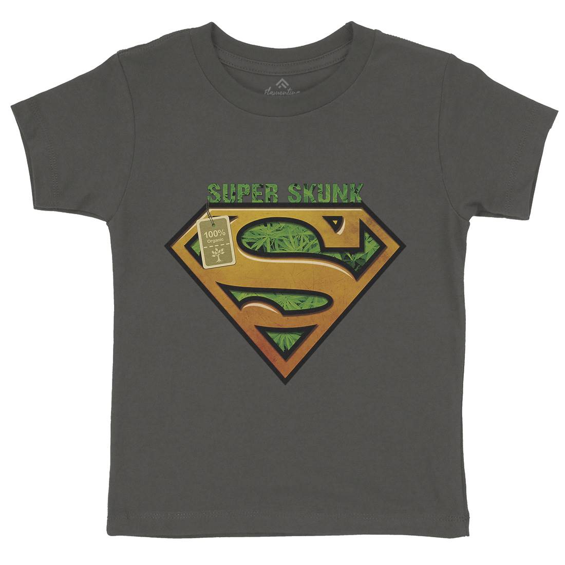 Super Organic Hero Kids Organic Crew Neck T-Shirt Drugs A916