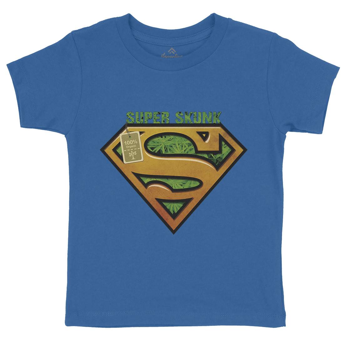 Super Organic Hero Kids Organic Crew Neck T-Shirt Drugs A916