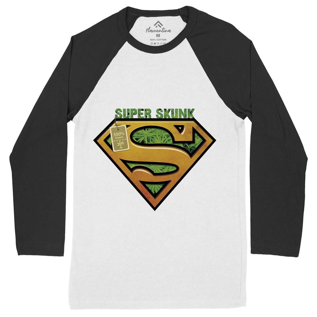 Super Organic Hero Mens Long Sleeve Baseball T-Shirt Drugs A916