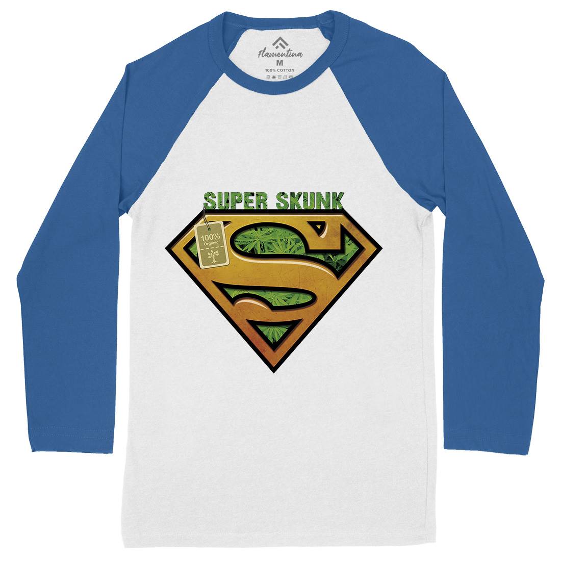 Super Organic Hero Mens Long Sleeve Baseball T-Shirt Drugs A916