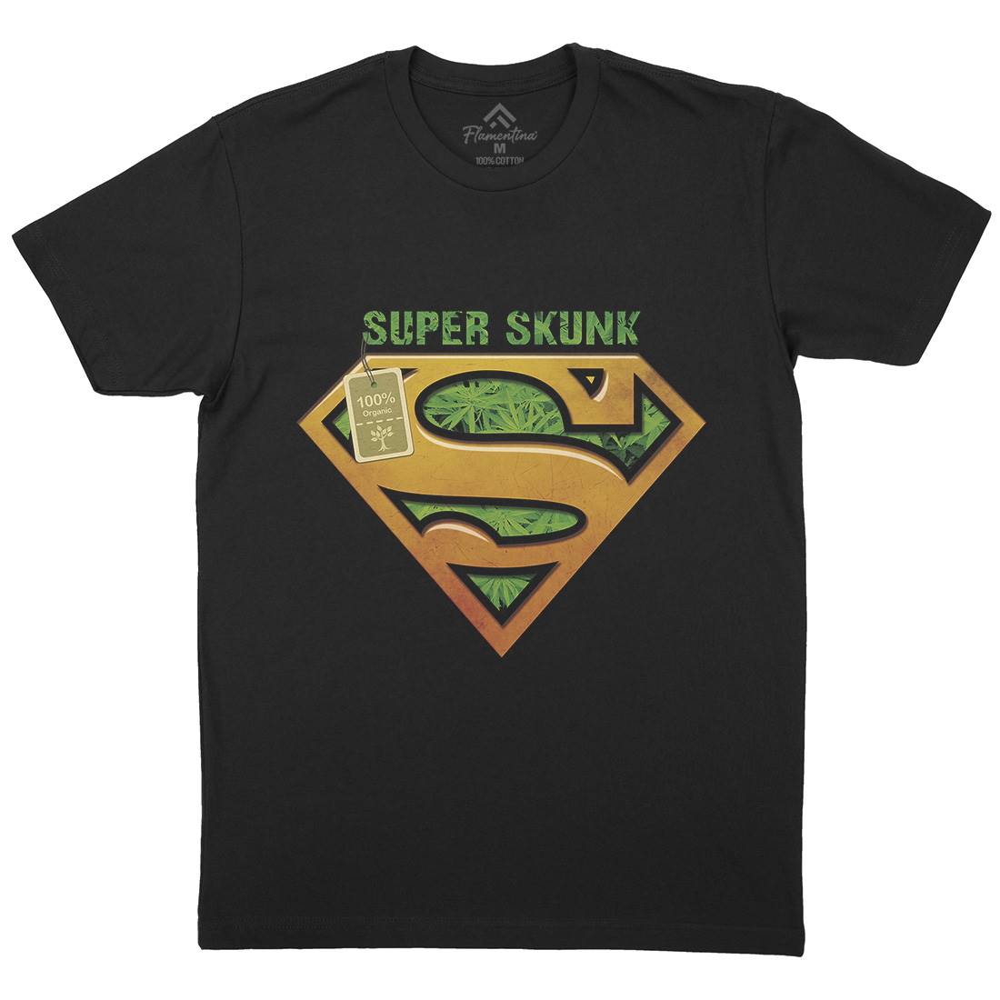 Super Organic Hero Mens Crew Neck T-Shirt Drugs A916