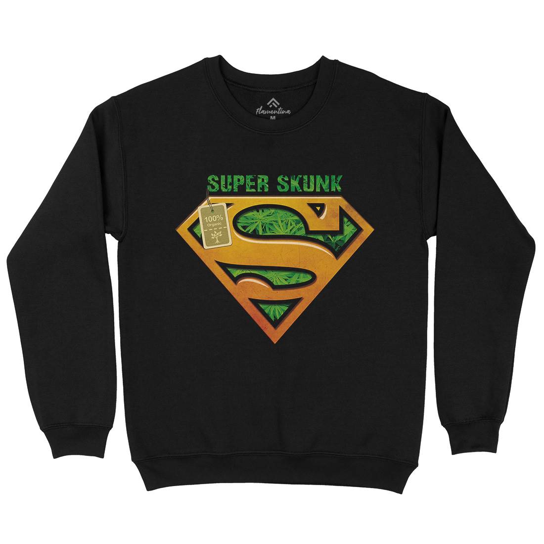 Super Organic Hero Mens Crew Neck Sweatshirt Drugs A916