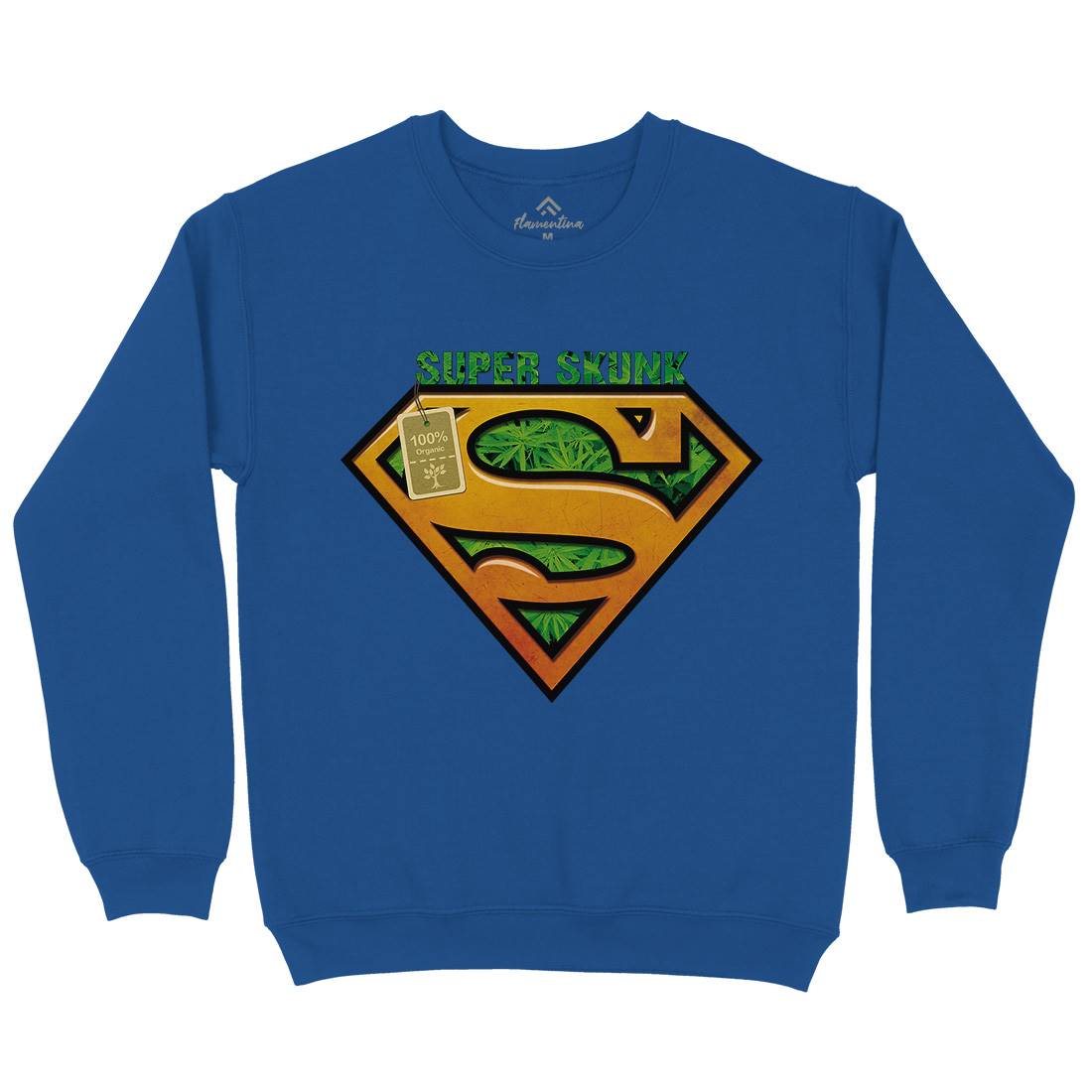Super Organic Hero Mens Crew Neck Sweatshirt Drugs A916