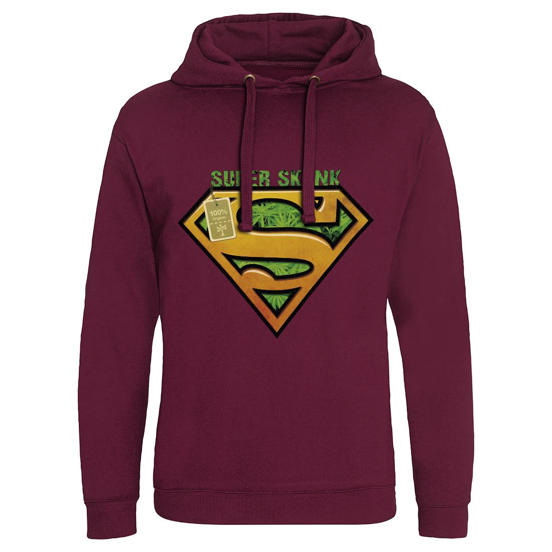 Super Organic Hero Mens Hoodie Without Pocket Drugs A916