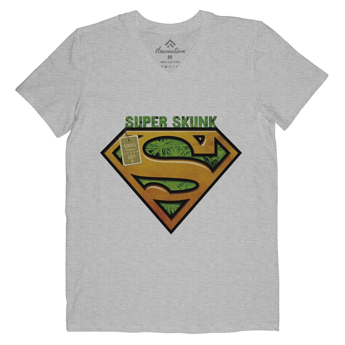 Super Organic Hero Mens V-Neck T-Shirt Drugs A916